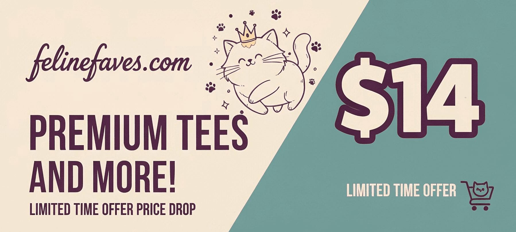 Banner for 😻➡️$14.99 tees & more